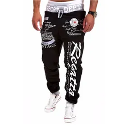 Erkekler Jogger Casual Pantolon Hip Hop Fitness Spor Giyim Dipleri Sıkı Sweetpant Pantolon Baskılı Spor Salpası Sweatpants Street Giyim 220721