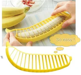 Kitchen Gadgets Plastic Banana Slicer Cutter Fruit Vegetable Tools Salad Maker Cooking Tools kitchens cut Bananas chopper BBE14126