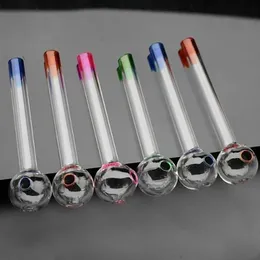 Glass Oil Burner Pipe Thick Pyrex Smoking Color Glass Tube Water Bubbler Hand Tobacco Bowl 4 inch Colorful Nail Burning Jumbo Pipes Green Pink Yellow Blue colors