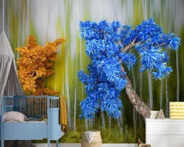 Benutzerdefinierte 3D -Foto -Tapeten Hintergrund von Bäumen im Kinderzimmer Wohnzimmer Schlafzimmer Papel de Parde Wandaufkleber