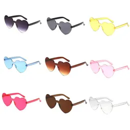 Modische Sonnenbrillenrahmen, Liebesherzform, dekorative Brillengestelle, Brillen, flacher Spiegel, Retro, bunt, Outdoor-Sonnenbrillen