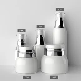 30ml 50ml 120ml空の補充可能な化粧品化粧品コンテナjarsコラーゲンフェイススクラブエアレスポンプ旅行ボトル