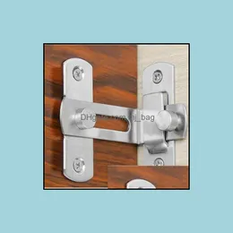 Door Locks Hardware Building Supplies Home Garden 90 Degree Buckle Stainless Steel Lock And Window Bathroom Bending Factory Price Expert D