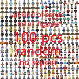 100 Pcs Action Doll Minifigure Casuale Nessuna Ripetizione Ninja Famiglia Città Lavoratore Atleti Soldato Building Blocks Giocattoli per bambini 220726