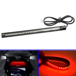 Universale 48 LED Illuminazione moto Bar Striscia Coda Indicatori di direzione Coda Freno posteriore Arresto Lampadina Luce 2835 3014 SMD Doppio colore