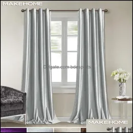 Curtain Drapes Home Deco El Supplies Garden Italy Veet Window Curtains For Kitchen Living Room Treatment Mti-Color Shiny Solid Soft Bedroo