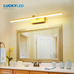 Luckyled LED Cuarto de baño Luz impermeable Luz de espejo 8W 12W AC85-265V Lámpara de pared Lámpara de pared moderna para la sala de estar H220420