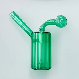 Gorgogliatore d'acqua Bruciatore a nafta Bong Pipa per narghilè Vetro spesso Dab Rig Tubi di fumo integrati Bong percolatore colorato Trasparente Ciotola a testa grande Shisha per regalo per fumatori