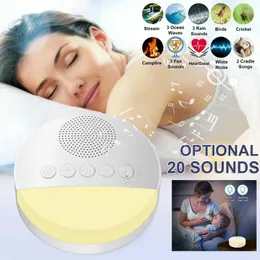 Bebek Beyaz Gürültü Makinesi USB Şarj Edilebilir Zamanlı Kapanma Uyku Makinesi Bebek Uyku Ses Oynatıcı Gece Işık Zamanlayıcı Gürültü Oyuncu #R 220707