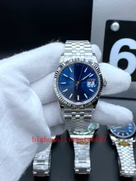 نسخة جديدة من سلسلة Wristwatches Men's Wristing Blue 41 مم سوار الفولاذ المقاوم للصدأ BP 2813 حركة 126334 الساعات التلقائية للرجال