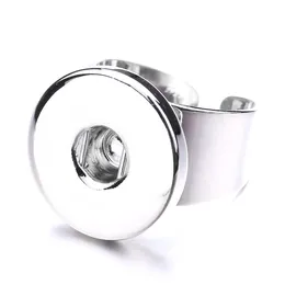 Metall 18mm Snap Knopf Open Ring DIY Party Ring austauschbare Ringe für Frauen Männer Schnappschmuck Schmuck