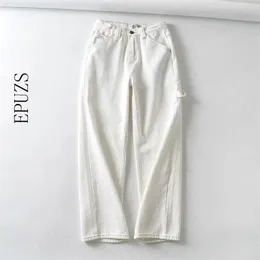 Modne dżinsy dla kobiet Mom Black Harem High Waisted Spoders Denim Spods Streetwear 210521