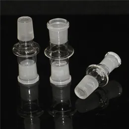 Adattatore per narghilè in vetro Tubo dell'acqua adattatori a discesa in vetro all'ingrosso con adattatore maschio-femmina 14mm 18mm
