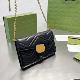 여자 디자이너 핸드백 지갑 원본 상자 와우 체인 정품 고품질 여성 메신저 체인 2022