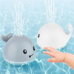 Bathing Toy Baby Light Up Bath Tub Toys Whale Water Sprinkler Pool Toys for Toddlers Infants Kids DIY Swimming Pool Beach Toys 220531