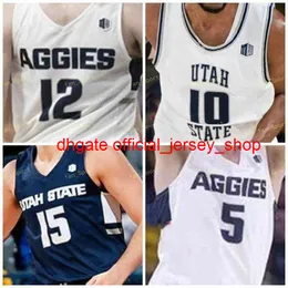 Колледж NCAA State Aggies Basketball Jersey 4 Roche Grootfaam 10 Alphonso Anderson 15 Abel Porter 24 Diogo Brito Custom Stitched