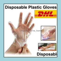Утолщенные одноразовые пластиковые перчатки для очистки пищи для очистки пищи для кухни для кухни/очистки/приготовления пищи/барбек