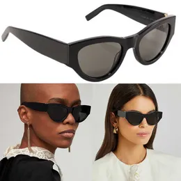 22SS Modedesigner-Sonnenbrille SLM94 Dreiecksrahmen-Sonnenbrille für Mädchen M94 UV400-beschichtete Schutzgläser Damen-Luxusbrille mit Originaletui