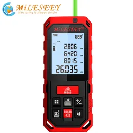 Mileeey S2 100m Yeşil Lazer Rangefinder Dijital Lazer Mesafe Metre Lazer Bant Memperi Diyastimetre Aracı T200603