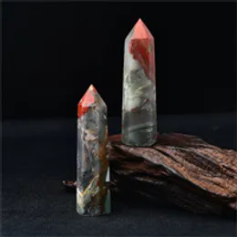 Afrika Blood Stone Point Crystal Tower Healing Decor Crystal Natural Rock Meditation Gemstone Collection Gift