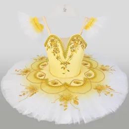 New Style Dancewear For Kid Black Red Factory Wear Knee Classical Fairy Dress Ballet Costumes On Tutu Leotard Yellow