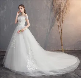 Other Wedding Dresses 2022 Dress Lace Embroidery Long Train Gown Off The Shoulder Plus Size Bride Gowns Vestido De NoivaOther