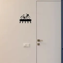 Bicicleta para meninas com cesto porta-chaves - arte de parede de metal de 6 polegadas/9 polegadas de largura