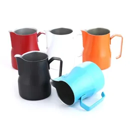 Realand 500ml Thick 18/8 Stainless Steel Italian Espresso Latte Art Milk Frothing Pitcher Steaming Jug Milk Foam Container T200523