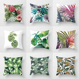 Pillow Case Tropical Plants Cushion Cover Polyester Green Leaves Decorative Pillowcase Plant Throw Pillow Case Home 220714