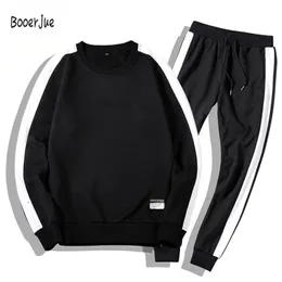 Tracksuits 남자 2pc 아웃복 스포츠트 세트 남성 땀 셔츠 남성 세트 의류 팬츠 후드 플러스 Moleton Masculino Coats 201210