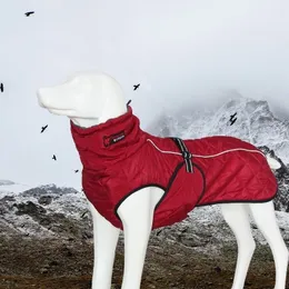 Husdjur stor stor jacka kappa vinter mjuk varm fleece retriever förtjockning bomullskläder för hundförsörjning y200328
