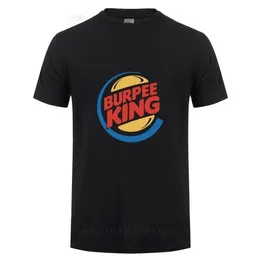 Burpee King T-shirt Funny Birthday Gift For Boyfriend Husband Dad Men Summer Short Sleeve Cotton Crossfit Workout T Shirts 220325