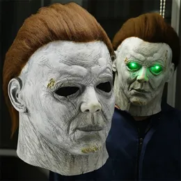 Korku Michael Myers, Cadılar Bayramı'na liderlik etti Mask Mask Cosplay Korkunç Killer Tam Yüz Lateks Kask Partisi Kostümü Pervane 220816