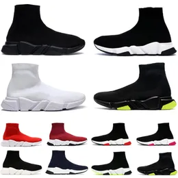 2022 Sock Casual Shoes Men Kvinnor Sneaker Knit Mesh Fashion Triple Black White Green Neno Oreo Red Yellow Graffiti Navy Mens Trainers Sport Sneakers Storlek 36-45