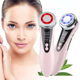 5 I 1 Lift Devices Eye Skin Rejuvenation LED Light Anti Aging Wrinkle Beauty Apparatus Massager för Face Slim 220630