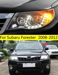 Przednia lampa DRL dla Subaru Forester 2008-2012 Zespół reflektorów Pełny LED LED Sygnał skrętu światło głowicy