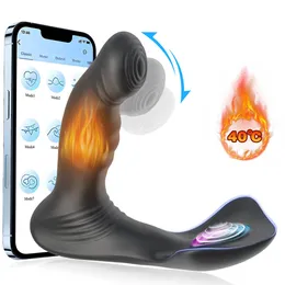 Dual-Motor Prostate Massager Swinging Anal Plug Sexig Toy Smart Heat App Control Male Masturbator Butt Toys For Man