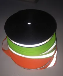 2cm×5mの高視認性信号蛍光緑色オレンジ反射リボン警告安全テープアパレルバッグミシンシップポリエステル反射ウェビング