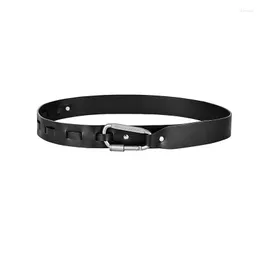 Paski metalowe alpinistyczne klamry cielęce skórzany pasek prosty Joker Men's and Dame's Beltbelts