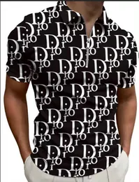 أولو قميص شريط الصيف مطبوع على الأكمام قصيرة السوستة رجال عارضة أزياء الشوارع العصرية تي شيرت بالإضافة إلى الحجم L 2XL 3XL Poloshirt Designer Polos 1 C3BC