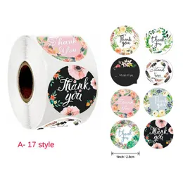 Party Decoration 500/1000PC Round Labels Kraft Paper Sticker For Dragees Candy Bag Flower Gift Box Craft Packaging Wedding Thank You