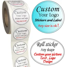 100st 2,58 cm anpassade klistermärken personifierade dina egna design gynnar lådor etiketter bröllop Kraft Party Paper Sticker 220613