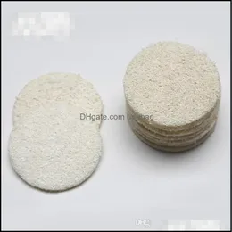 Natural Loofah Facial Pads Disc Makeup Remove Exfoliating Face Pad Small Size Luffa Loofa Lx5915 Drop Delivery 2021 Bath Brushes Sponges