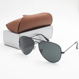 Erkekler klasik marka retro kadın güneş gözlükleri lüks tasarımcı gözlük 3025 3026 metal çerçeve tasarımcıları güneş gözlükleri kadın cam lensler kutu