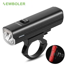 BOLER Luce per bicicletta anteriore 1000Lumen Luce per bici 4800mAh Torcia impermeabile Ricarica USB Accessori per lampade da ciclismo su strada MTB 220721