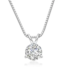 Altro Anu VVS1 D Color 1ct Moissanite Diamond 18K Gold Plated Three Claw Pendant Anniversary Gift Collane all'ingrosso