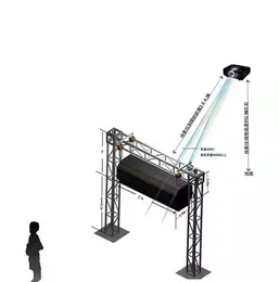 Scenbelysning 3D -projektionsskärm vattendimma för hyresverksamhet