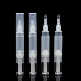 3ml 5ml twist up pencil lipgloss packaging cosmetic pen tube container with silicone brush applicator tip