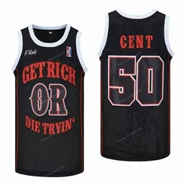 Nikivip Custom Cent #50 Men's Basketball Jersey G Unit Get Rich or Die Tryin' Hip Hop Stitched S-4XL Any Name And Number Top Quality