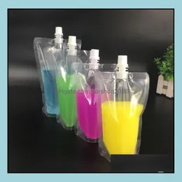 Diğer içecek eşyası mutfak yemek bar ev bahçesi 100ml 200ml 250ml 300ml 500ml stand-up plastik içecek çantası çıtası dh2eo